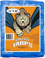 B-Air Grizzly 14' x 30' Waterproof Woven Polyethylene Tarp, BA-GT-BL-1430, 5 mil, Blue