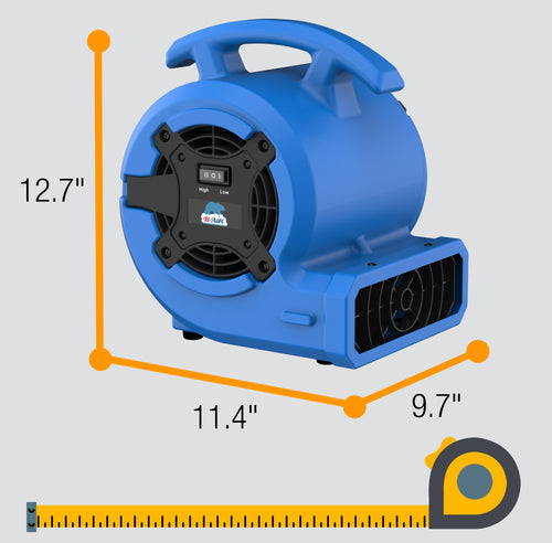 B-Air VP-15 ⅛ HP Compact Residential Air Mover & Blower Fan: Blue