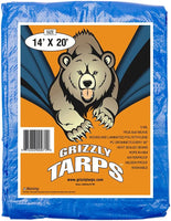 B-Air Grizzly 14' x 20' Waterproof Woven Polyethylene Tarp, BA-GT-BL-1420, 5 mil, Blue