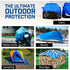 B-Air Grizzly 12' x 16' Waterproof Woven Polyethylene Tarp, BA-GT-BL-1216, 5 mil, Blue