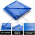 B-Air Grizzly 12' x 16' Waterproof Woven Polyethylene Tarp, BA-GT-BL-1216, 5 mil, Blue